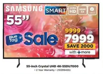 HiFi Corp SAMSUNG 55-inch Crystal UHD 4K-55DU7000 offer