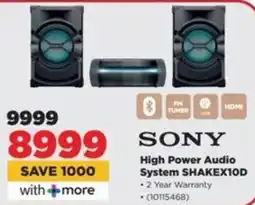 HiFi Corp SONY High Power Audio System SHAKEX1OD offer