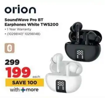 HiFi Corp Orion SoundWave Pro BT Earphones White TWS200 offer