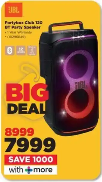 HiFi Corp JBL Partybox Club 120 BT Party Speaker offer