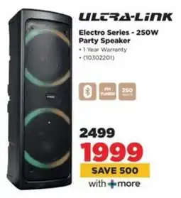 HiFi Corp ULTRA-LINK Electro Series - 250W Party Speaker offer