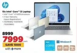 HiFi Corp HP 15s Intel Core i3 Laptop offer