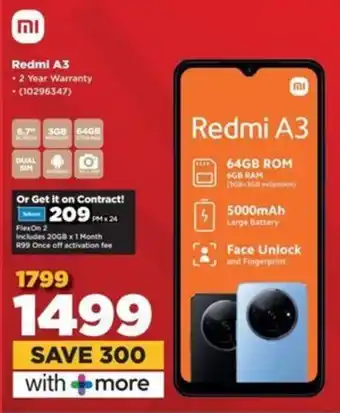 HiFi Corp Redmi A3 offer