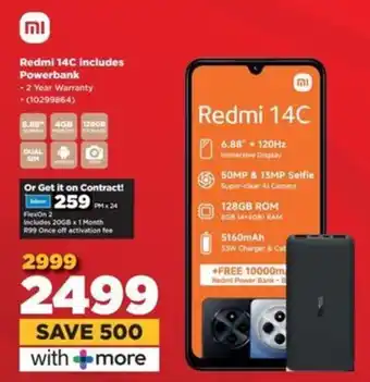 HiFi Corp Redmi 14C includes Powerbank offer