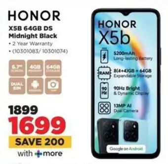 HiFi Corp HONOR X5B 64GB DS Midnight Black offer