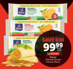 Checkers Clover Cheddar/Gouda Cheese Slices offer