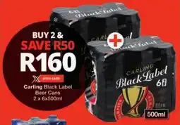 Checkers Carling Black Label Beer Cans offer