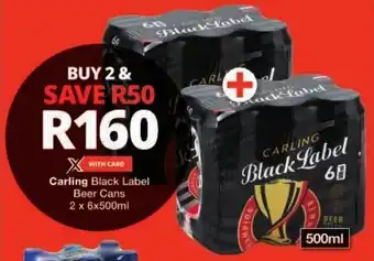 Checkers Carling Black Label Beer Cans offer