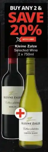 Checkers Kleine Zalze Selected Wine offer