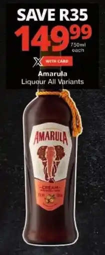 Checkers Amarula Liqueur All Variants offer