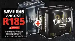 Checkers Windhoek Draught Beer NRB/Cans offer