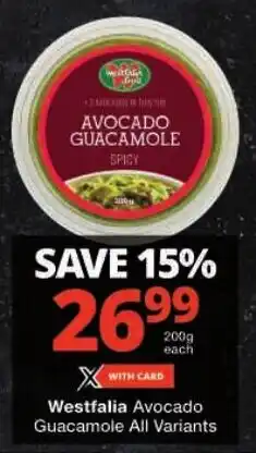 Checkers Westfalia Avocado Guacamole All Variants offer