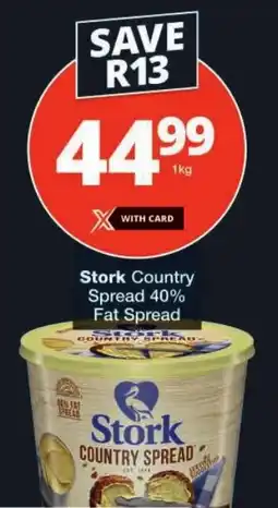 Checkers Stork Country Spread 40% Fat Spread offer