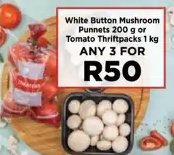 Food Lover's Market White Button Mushroom Punnets or Tomato Thriftpacks offer