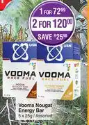 Dis-Chem USN Vooma Noughat Energy Bar Assorted 5 x 25g-For 1 offer