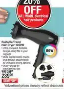 Dis-Chem Wahl Foldable Travel Hair Dryer 1000W offer