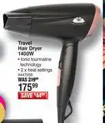 Dis-Chem Reflection Travel Hair Dryer 1400W offer