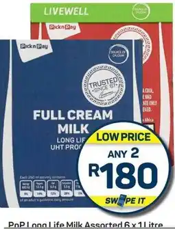 Pick n Pay PoP Long Life Milk Assorted offer