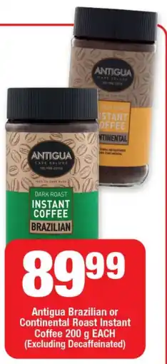 OK Foods Antigua Brazilian or Continental Roast Instant Coffee (Excluding Decaffeinated) offer