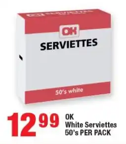 OK Foods OK White Serviettes offer