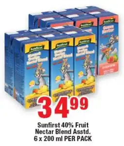 OK Foods Sunfirst 40% Fruit Nectar Blend Asstd. offer