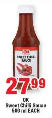 OK Foods OK Sweet Chilli Sauce offer