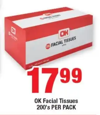 OK Foods OK Facial Tissues offer