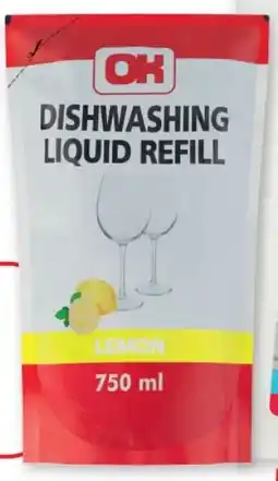 OK Foods OK Lemon Dishwashing Liquid Refill offer