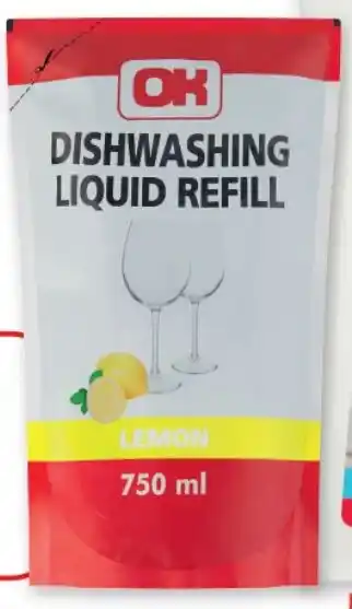 OK Foods OK Lemon Dishwashing Liquid Refill offer