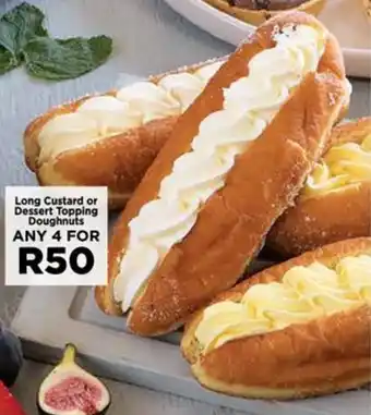 Food Lover's Market Long Custard or Dessert Topping Doughnuts offer