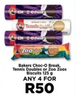 Food Lover's Market Bakers Choc-O Break, Tennis Doubles or Zoo Zoos Biscuits offer