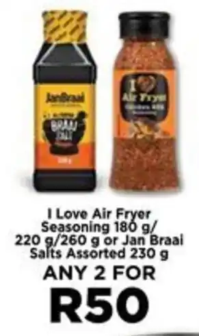 Food Lover's Market I Love Air Fryer Seasoning/ Jan Braai Salts Assorted offer