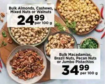 Food Lover's Market Bulk Almonds, Cashews, Mixed Nuts or Walnuts offer