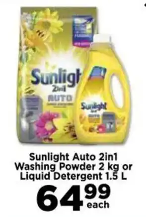 Food Lover's Market Sunlight Auto 2in1 Washing Powder or Liquid Detergent offer