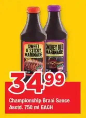 OK Foods Championship Braai Sauce Asstd. offer