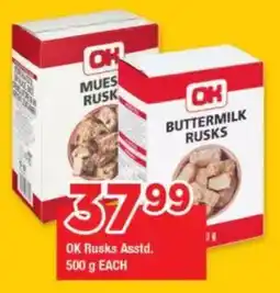 OK Foods OK Rusks Asstd. offer