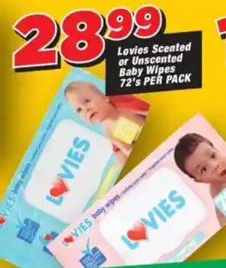 OK Foods Lovies Scented or Unscented Baby Wipes offer