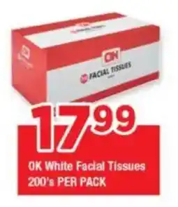 OK Foods OK White Facial Tissues offer