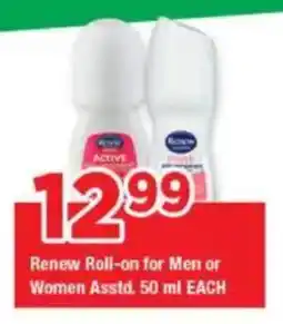 OK Foods Renew Roll-on for Men or Women Asstd. offer