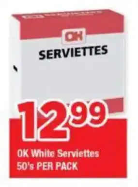 OK Foods OK White Serviettes offer