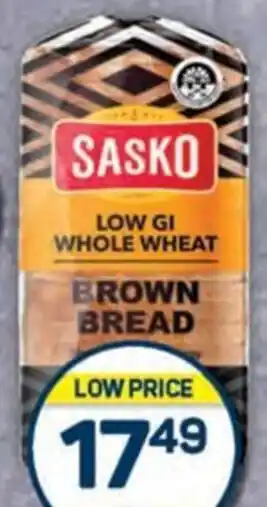 Pick n Pay Sasko Wholewheat Low GI Bread offer