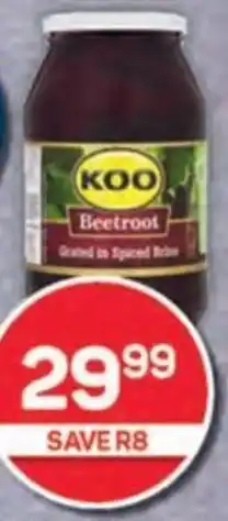 Pick n Pay Koo Grated or Sliced Beetroot Assorted offer