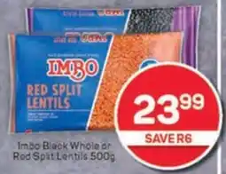 Pick n Pay Imbo Black Whole or Red Split Lentils offer