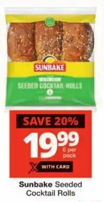 Checkers Sunbake Seeded Cocktail Rolls offer