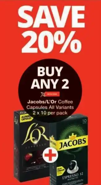 Checkers Jacobs/L'Or Coffee Capsules All Variants offer