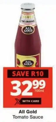 Checkers All Gold Tomato Sauce offer