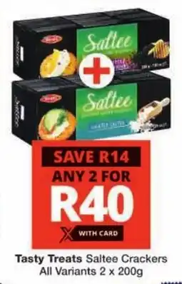 Checkers Tasty Treats Saltee Crackers All Variants offer