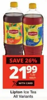 Checkers Lipton Ice Tea All Variants offer