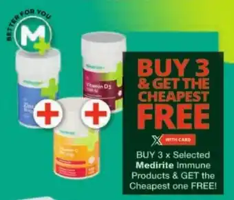 Checkers Medirite Immune Products & GET the Cheapest one FREE offer