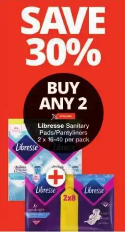 Checkers Libresse Sanitary Pads/Pantyliners offer